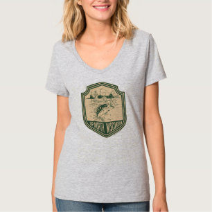 Up North Wisconsin Fishing Badge T-Shirt