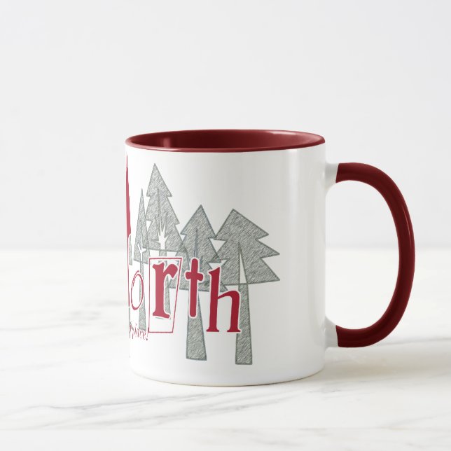 Up North with tree background Mug (Right)