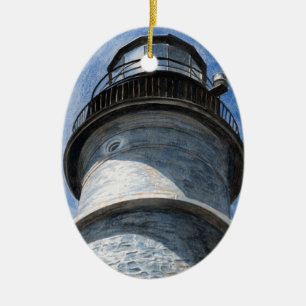 Up Portland Head Light Ceramic Tree Decoration