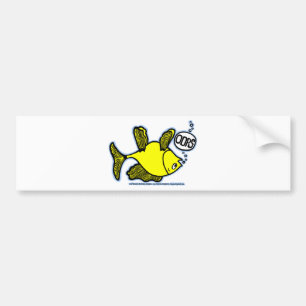 Up Side Down Fish! Bumper Sticker