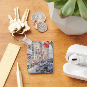 Up the Avenue from 34th Street, May 1917 by Hassam Key Ring