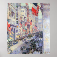 Up the Avenue from 34th Street, May 1917 by Hassam