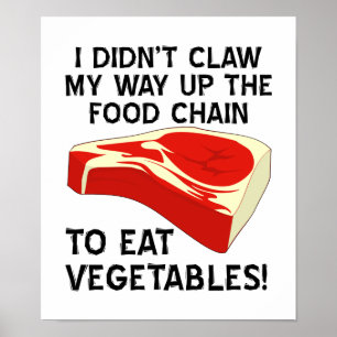 Up The Food Chain Funny Poster