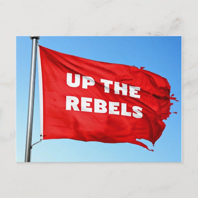 Up the Rebels  Invitation Postcard (Front)