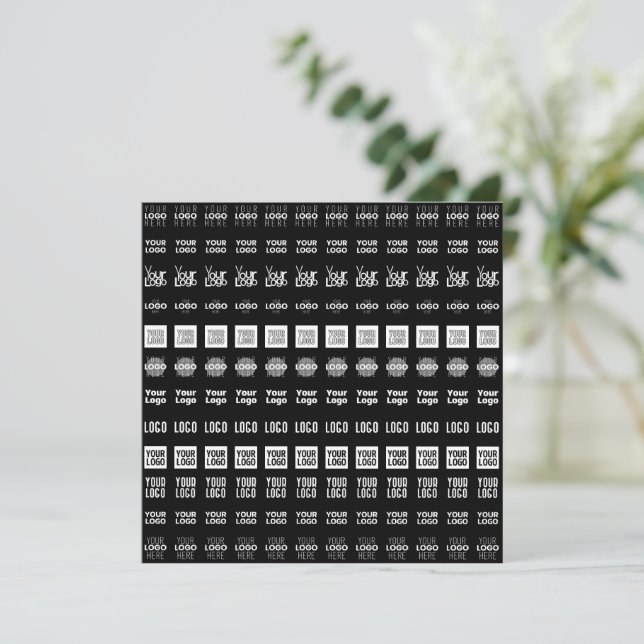 Up to 12 Different Logos or Uploaded Images Card (Standing Front)