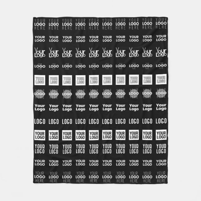 Up to 12 Different Logos or Uploaded Images Fleece Blanket (Front)