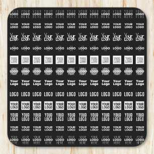 Up to 12 Different Logos or Uploaded Images Square Paper Coaster