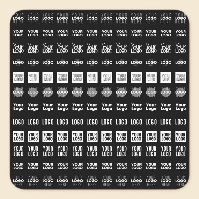 Up to 12 Different Logos or Uploaded Images Square Sticker (Creator Uploaded)