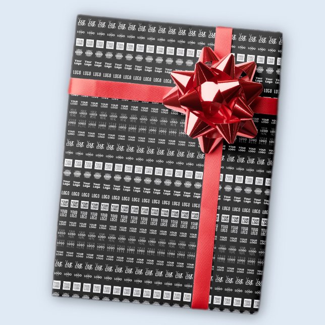 Up to 12 Different Logos or Uploaded Images Wrapping Paper (Creator Uploaded)