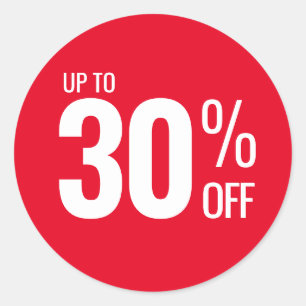 Up to 30% OFF (Thirty) Sale Small Business Retail Classic Round Sticker