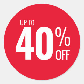 Up to 40% OFF (Forty) Sale Small Business Classic Round Sticker