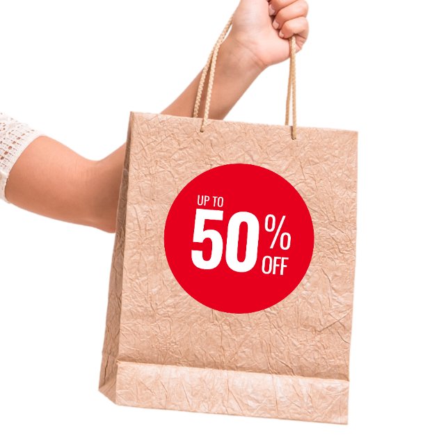 Up to 50% OFF (Fifty) Sale Small Business Classic  Classic Round Sticker (Creator Uploaded)