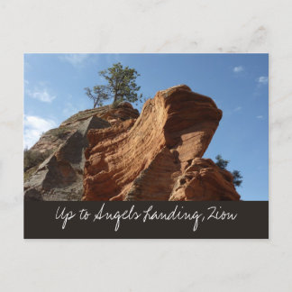 Up to Angels Landing at Zion National Park Postcard