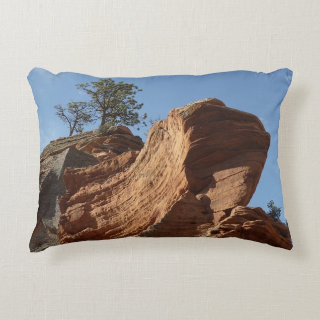Up to Angels Landing in Zion National Park Decorative Cushion (Front)