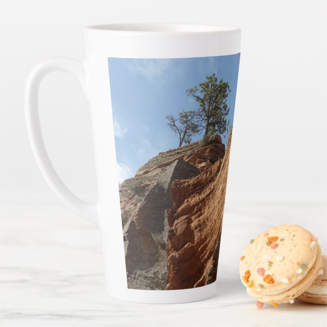 Up to Angels Landing in Zion National Park Latte Mug (In Situ)