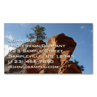 Up to Angels Landing in Zion National Park Magnetic Business Card