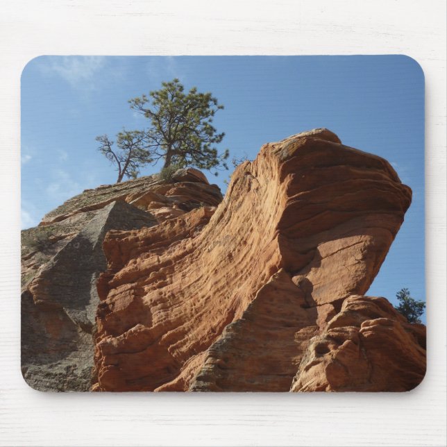 Up to Angels Landing in Zion National Park Mouse Mat (Front)