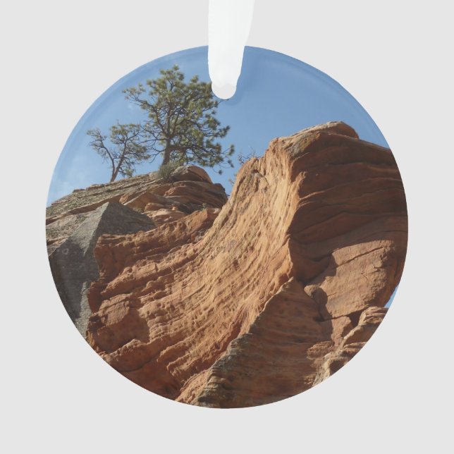 Up to Angels Landing in Zion National Park Ornament (Front)