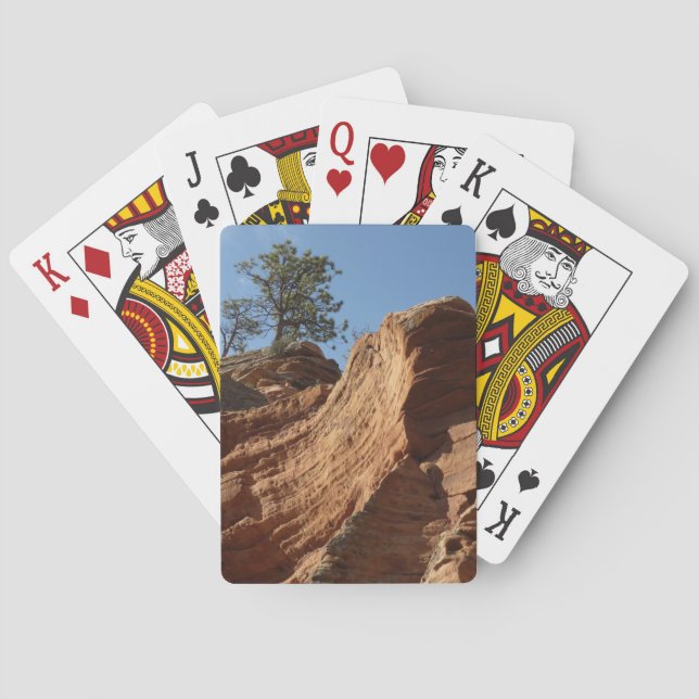 Up to Angels Landing in Zion National Park Playing Cards (Back)