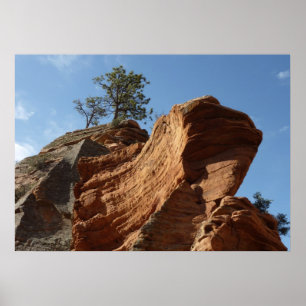 Up to Angels Landing in Zion National Park Poster