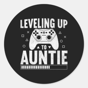 Up To Auntie Video Game Ba  Classic Round Sticker