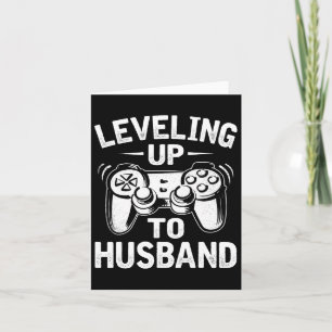 Up To Husband Mens Groom Bachelor Party Gamer Mens Card