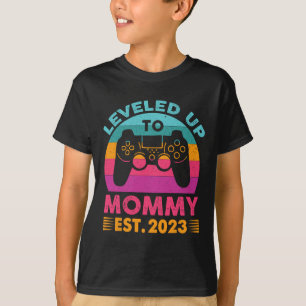 Up To Mummy Est 2023 First Time Mum 2023 Video Gam T-Shirt