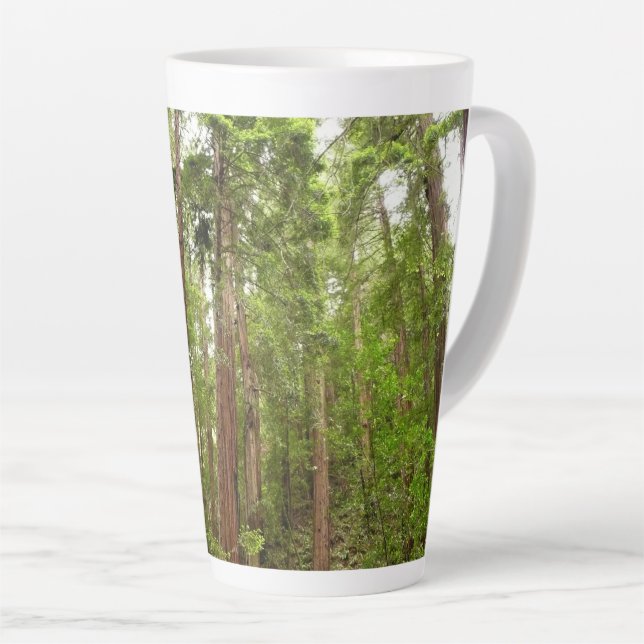 Up to Redwoods I at Muir Woods National Monument Latte Mug (Right Angle)
