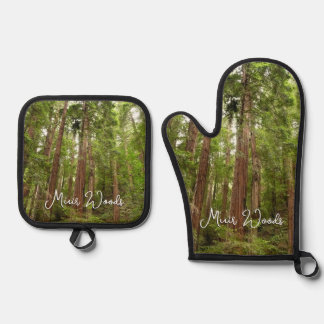 Up to Redwoods I at Muir Woods National Monument Oven Mitt & Pot Holder Set