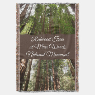 Up to Redwoods I at Muir Woods National Monument Throw Blanket