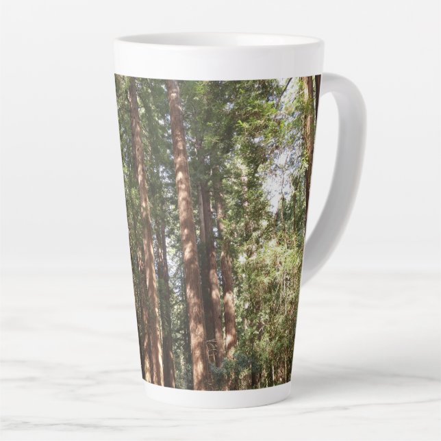 Up to Redwoods II at Muir Woods National Monument Latte Mug (Right Angle)