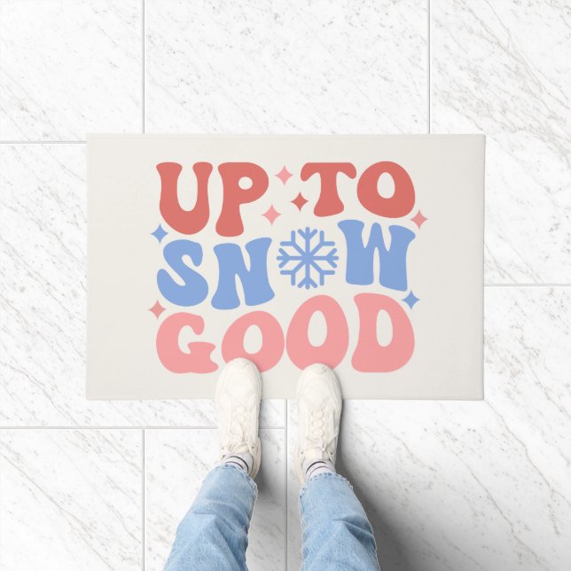 Up to Snow Good - Fun Winter Design Doormat (Indoor)