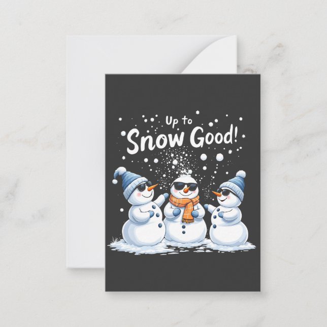 Up to Snow Good Funny Snowman Christmas  Card (Front)