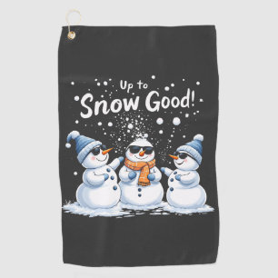 Up to Snow Good Funny Snowman Christmas  Golf Towel
