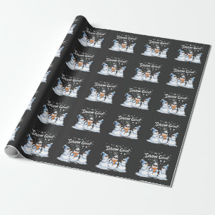 Up to Snow Good Funny Snowman Christmas Wrapping Paper