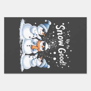 Up to Snow Good Funny Snowman Christmas  Wrapping Paper Sheet