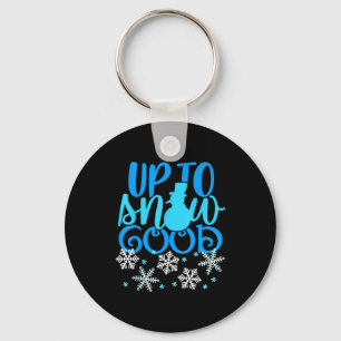 Up to snow good funny winter snowman naughty on key ring