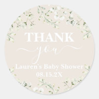 Up to the Clouds Baby Shower Classic Round Sticker