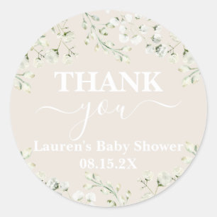 Up to the Clouds Baby Shower Classic Round Sticker