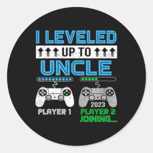 Up To Uncle Est 2023 Promoted To Uncle 2023 1  Classic Round Sticker