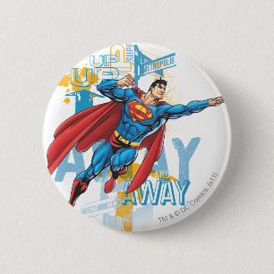 Up, Up and Away 6 Cm Round Badge