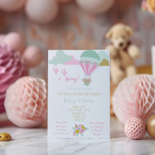 Up, Up, and Away!  A baby is on the way!   Invitation