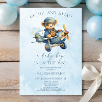 Up Up and Away! Aeroplane Teddy Bear Baby Shower