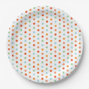 Up Up and Away Coordinating Dot Pattern Paper Plate