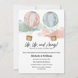 Up, Up and Away – Gender Reveal Invitation