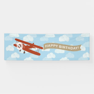 Up Up and Away Happy Birthday Banner