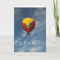 Up, Up and Away Hot Air Balloon Anniversary Card