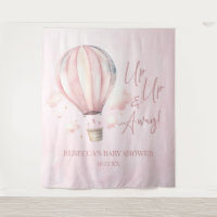 Up Up and Away! Pink Hot Air Balloon Baby Shower
