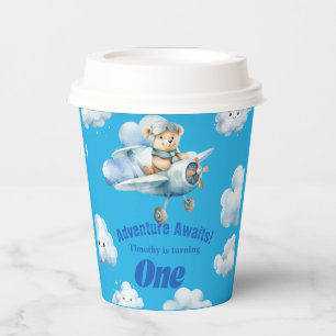 Up, Up, and Away: Teddy's First Birthday Soars Paper Cups