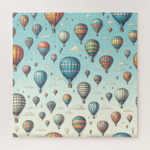 Up, Up, and Away! Whimsical Hot Air Balloons Jigsaw Puzzle